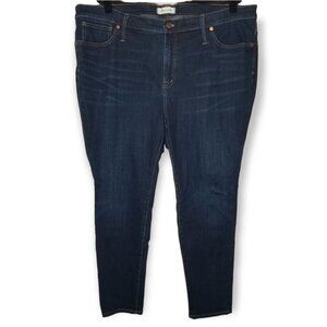 ❤Madewell HighRise Skinny Jeans Medium Dark Wash Stretchy Size 36 P 25.5" inseam